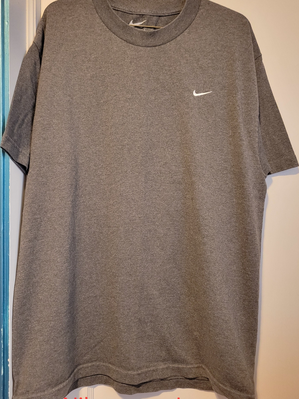 Nike Gray Short Sleeve Crewneck Tee with White Swoosh